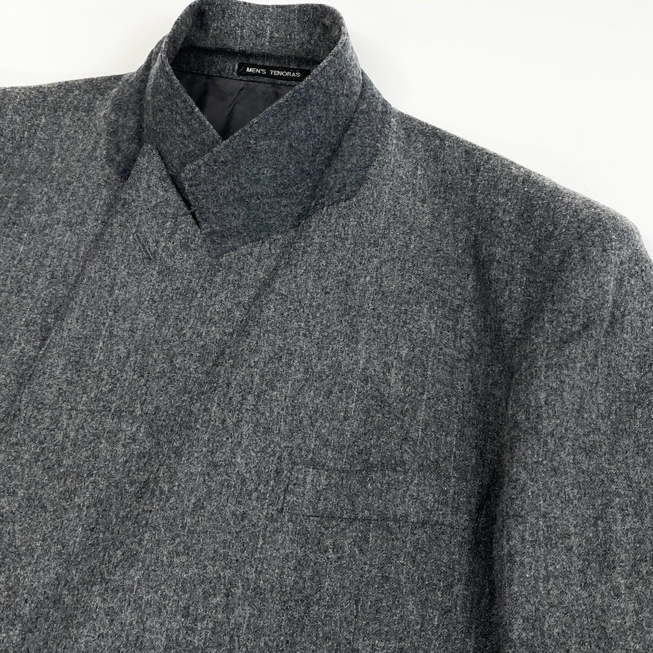 79j9 MEN’S TENORAS メンズティノラス スリーピース スーツセットアップ ダブルプレスト テーラードジャケット ジレ スラックス XL グレー メンズo07t
