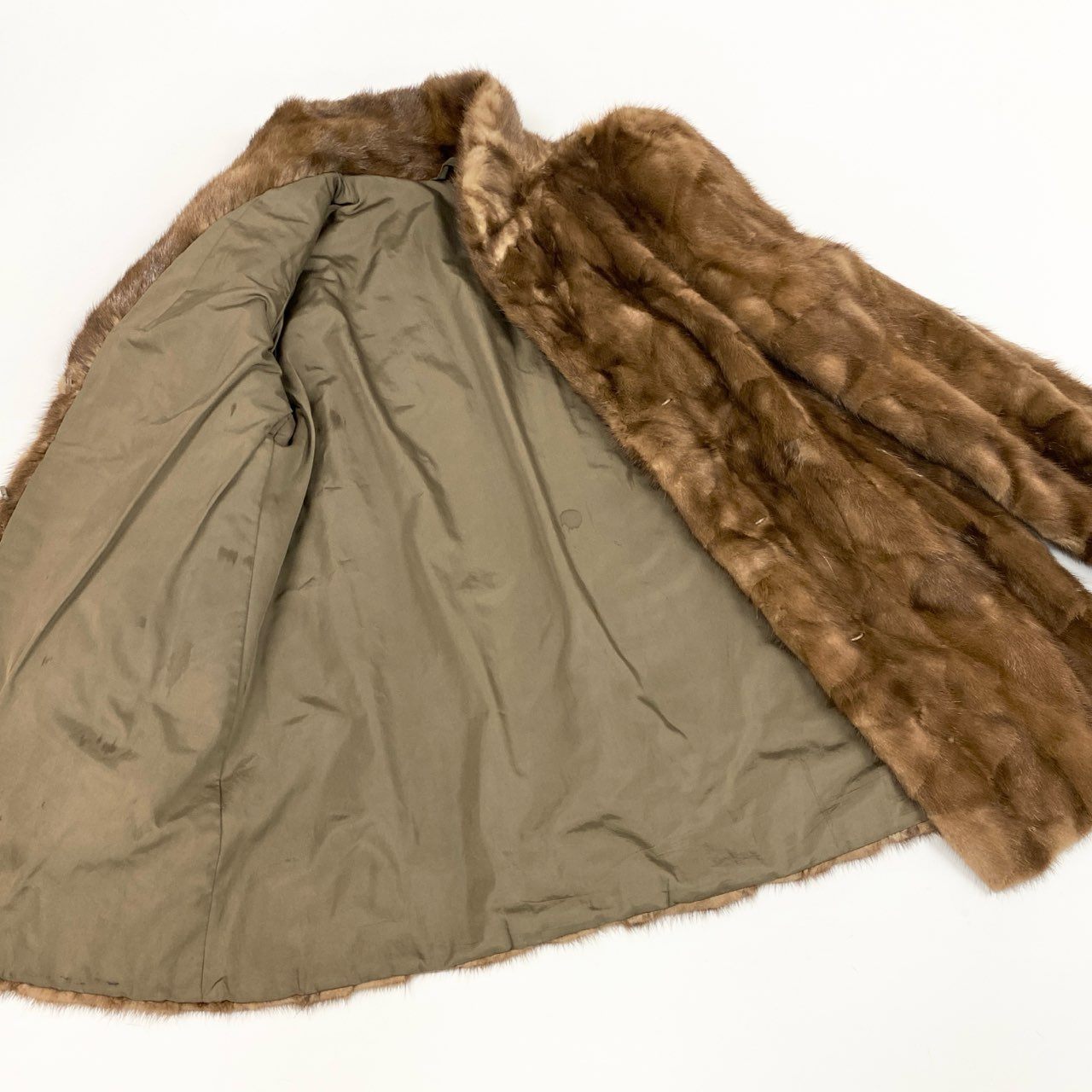 50j24 最高級毛皮 パステルミンク ミンクコート 毛皮コート セミロングコート ライトブラウン ミンクファー レディースu02t