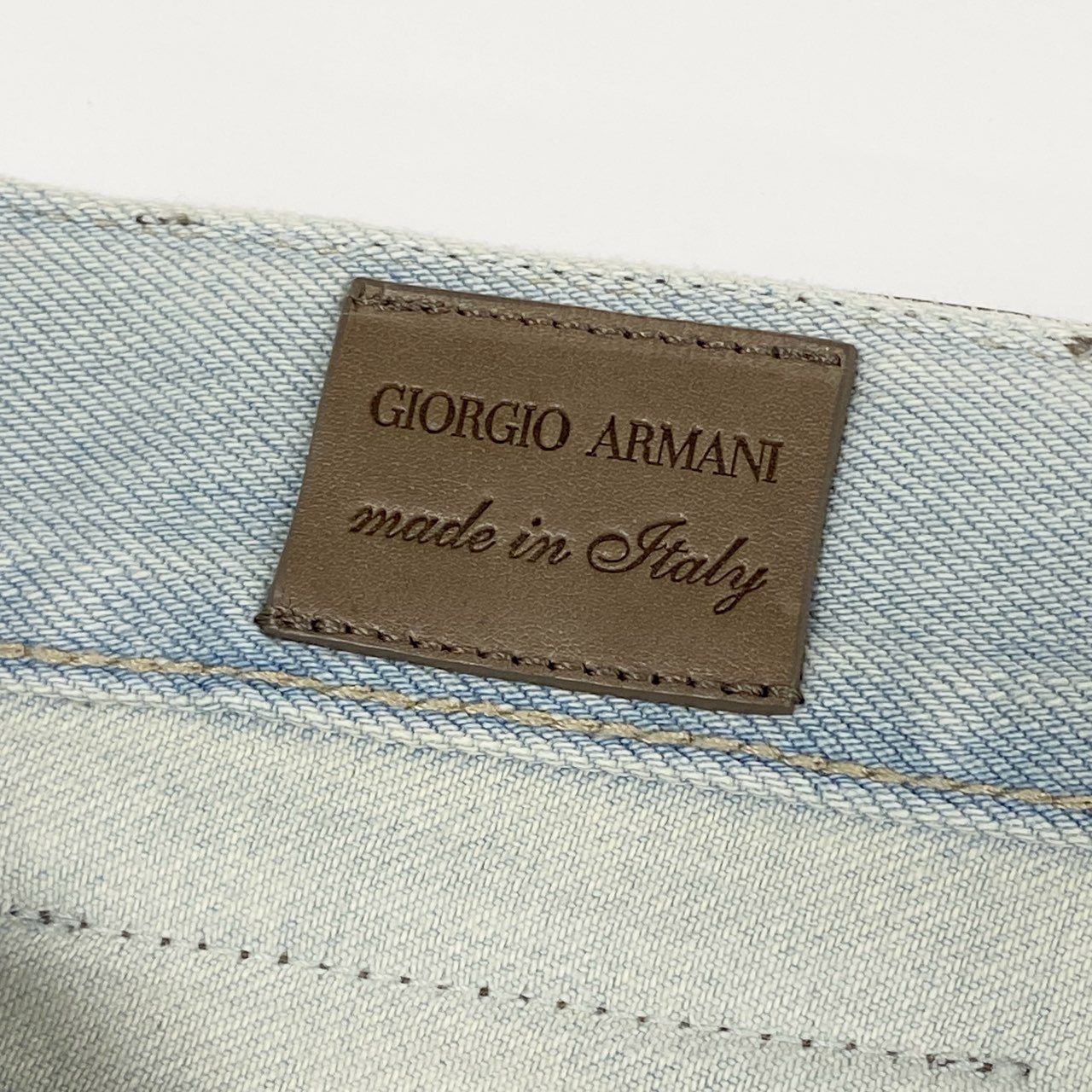 76a14 GIORGIO ARMANI ジョルジオ アルマーニ DENIM PANTS 大きいサイズ デニムパンツ 36 インディゴ ブルー ジーンズ イタリア製