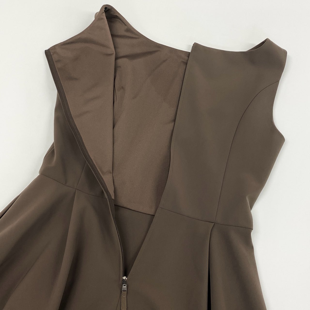 69k20 FOXEY NEW YORK フォクシー ニューヨーク Baron Dress バロンドレス ワンピース 32796 40 ブラウン ストレッチ 伸縮性○ 日本製