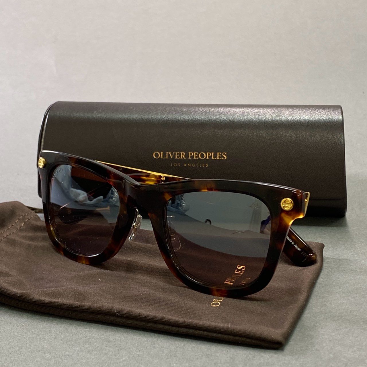 d15 定価¥58,300 OLIVER PEOPLES オリバーピープルズ × BUNNEY バニー 限定コラボ NHS STEVEN サングラス ブラウン ゴールド アイウェア メガネ 箱付き