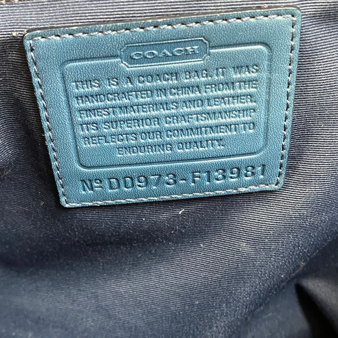 i7 COACH コーチ シグネチャー ショルダーバッグ Vintage Signature Shoulder Bag F13981 ブルーt18r