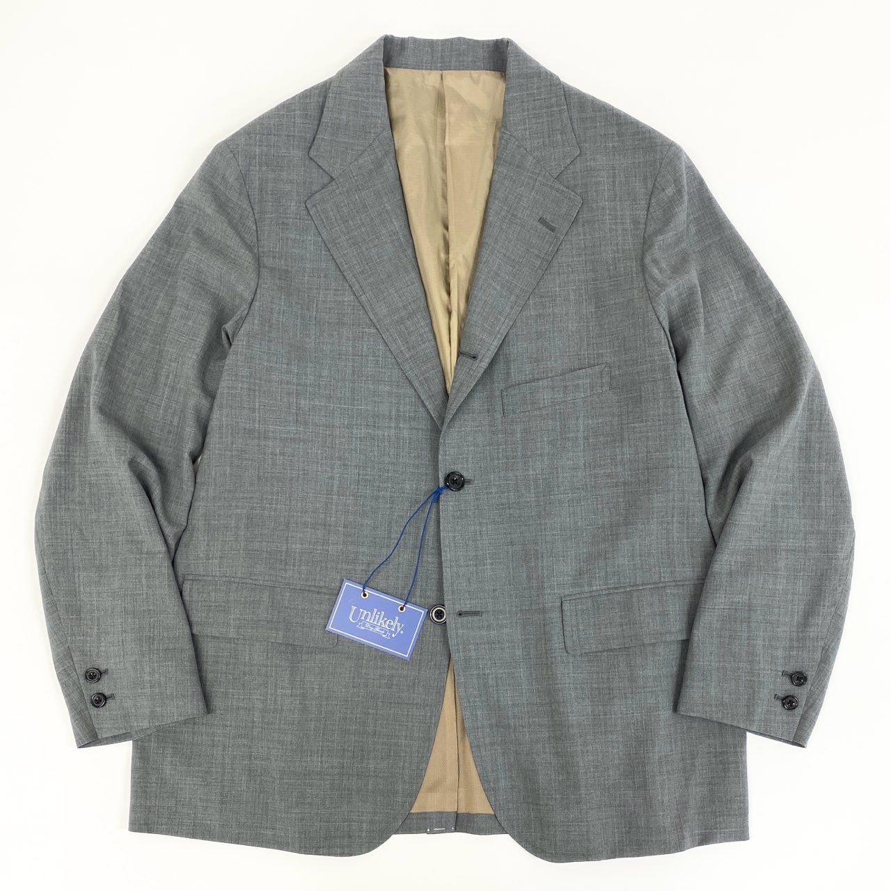 76g4 《未使用》 Unlikely アンライクリー 24ss Assembled Sports Coat アッセンブレッド スポーツ コート テーラードジャケット ブレザー U24S-16-0003 サイズL グレー トロピカルウール メンズ 紳士服
