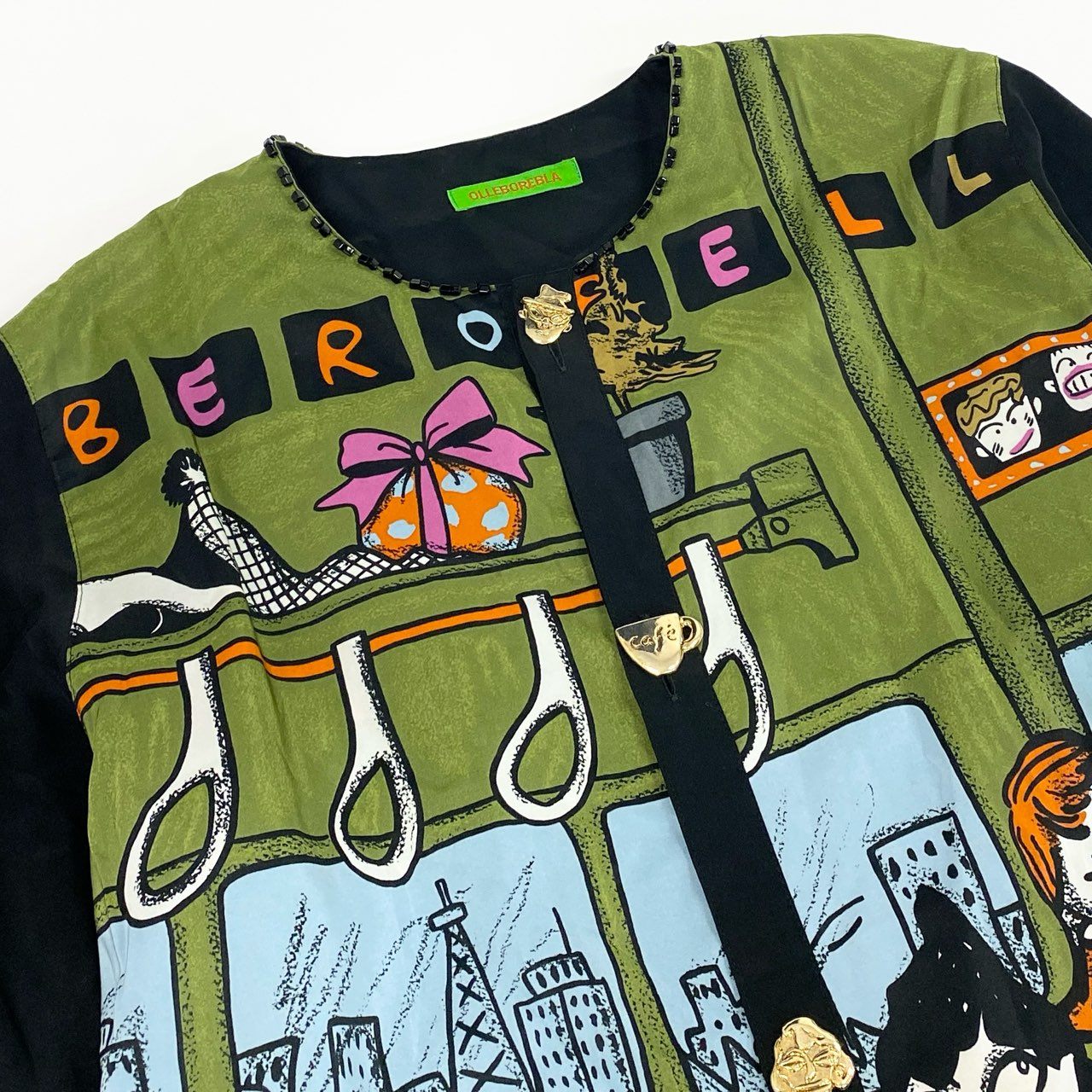 48e12 OLLEBOREBLA アルベロベロ オレボレブラ チュニックワンピース シャツワンピース トップス マルチカラー ポリエステル100% レディース