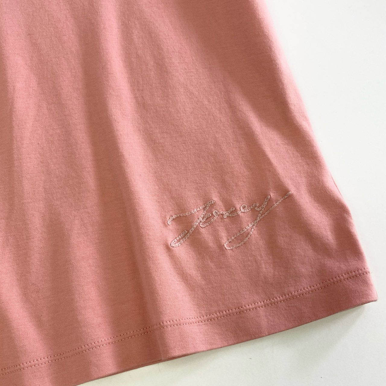38k12 FOXEY フォクシー 40805 コントロールC ロゴ刺繍 半袖Tシャツ カットソー トップス サイズ38 ピンク コットン100% レディース 日本製