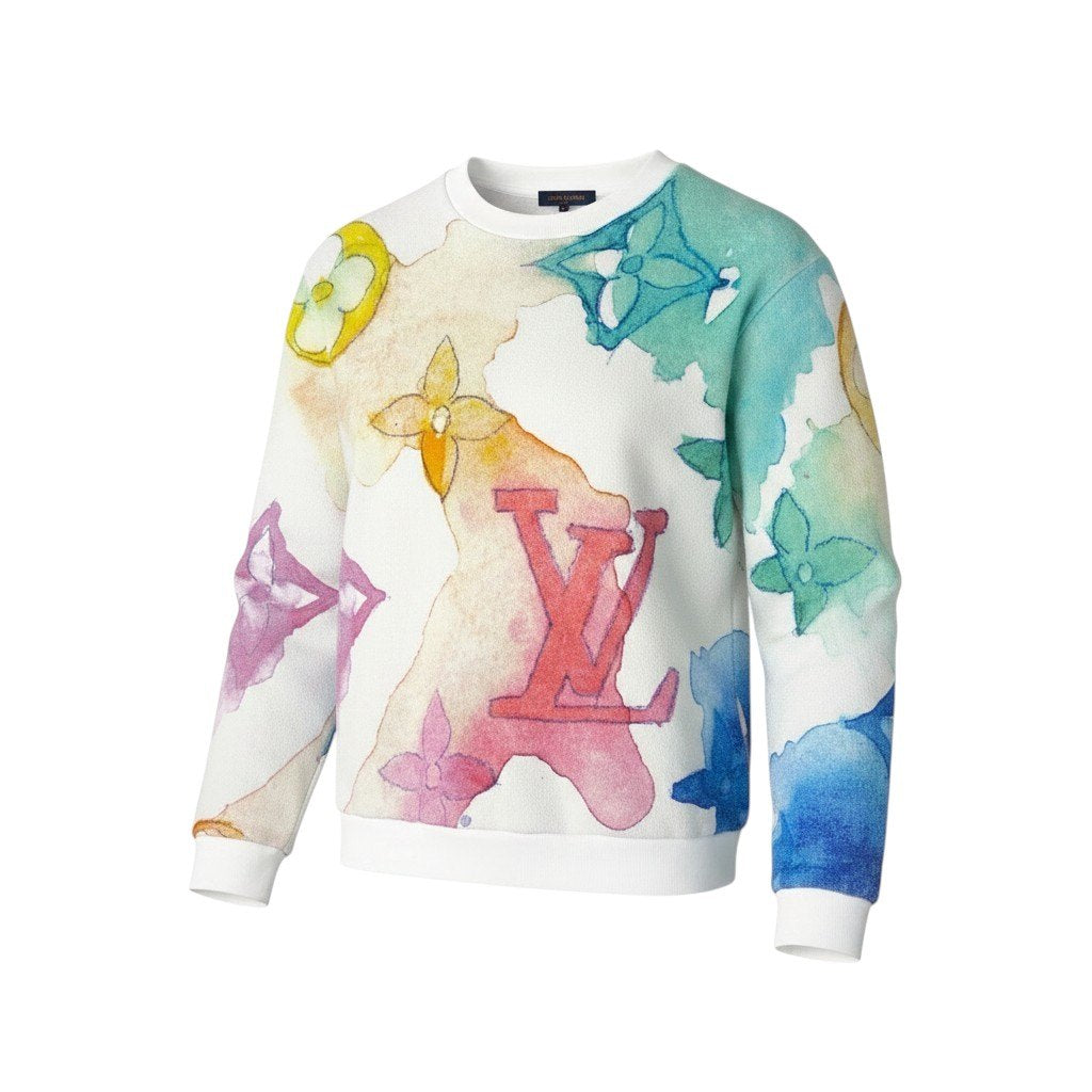 Mf11 LOUIS VUITTON ルイヴィトン ウォーターカラーモノグラム スウェットシャツ トップス RM211V AU4 HLY02W XLサイズ マルチカラー メンズ 男性用u02t Mf11 LOUIS VUITTON ルイヴィトン ウォーターカラーモノグラム