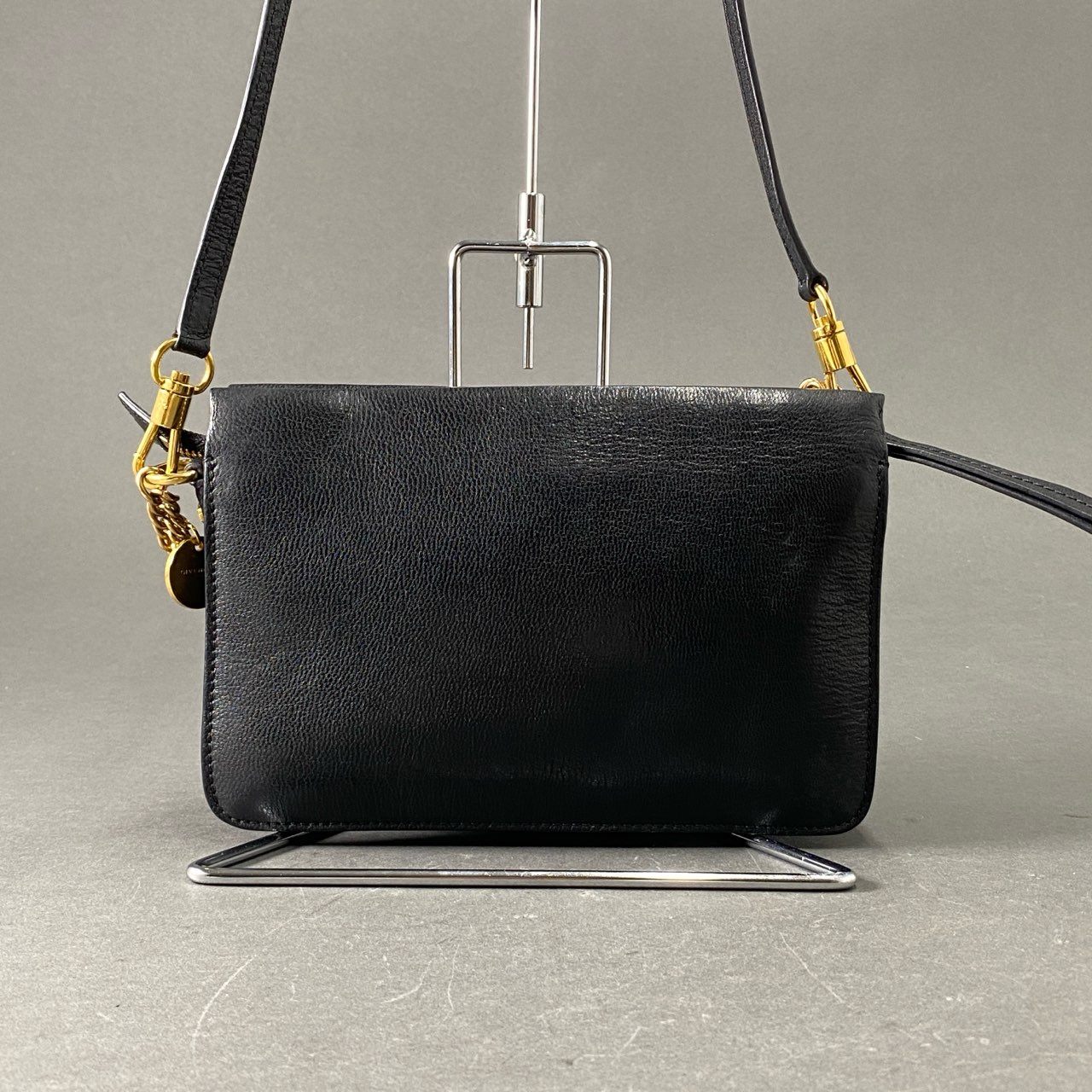 Ee14 定価¥137,500 GIVENCHY ジバンシー CROSS3 2way チェーン ショルダーバッグ ハンドバッグ ブラック レザー クロスボディ 斜め掛け ワンショルダー