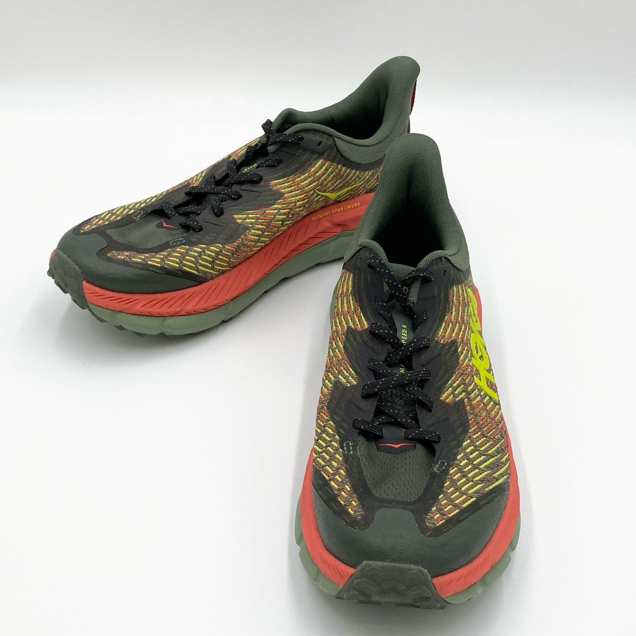 1i4 《極美品》 HOKA ONEONE ホカオネオネ MAFATE SPEED 4 マファテスピード スニーカー 28cm カーキ トレイル ランニング アウトドアt18r