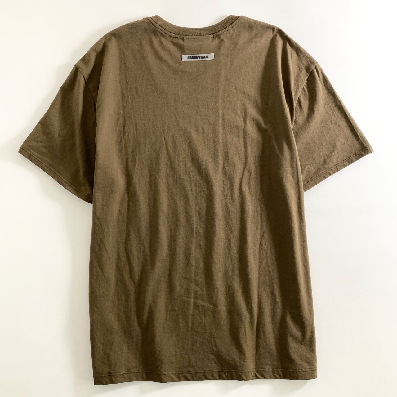 8d13 FOG ESSENTIALS エフオージーエッセンシャルズ ロゴ クルーネックTシャツ 半袖 ショートスリーブカットソー Sサイズ ブラウン コットン