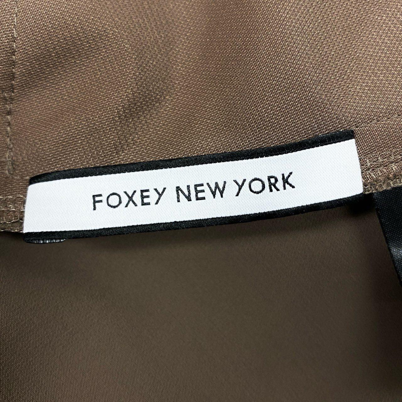 69k20 FOXEY NEW YORK フォクシー ニューヨーク Baron Dress バロンドレス ワンピース 32796 40 ブラウン ストレッチ 伸縮性○ 日本製