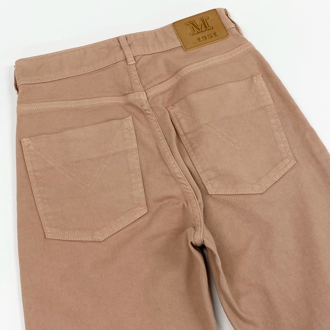 76a14 《未使用》定価¥77,000 Max Mara マックスマーラ ストレッチブル クロップドジーンズ 23113601396 34 ピンク デニムパンツ タグ付き