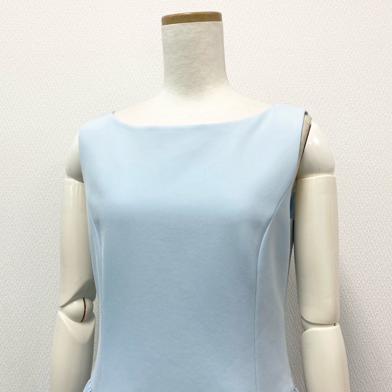 69k20 定価¥70,400 FOXEY NEW YORK フォクシー ニューヨーク Dress Timeless タイムレス ギャザーワンピース ドレス 40576 40 ベビーブルー ノースリーブ 日本製