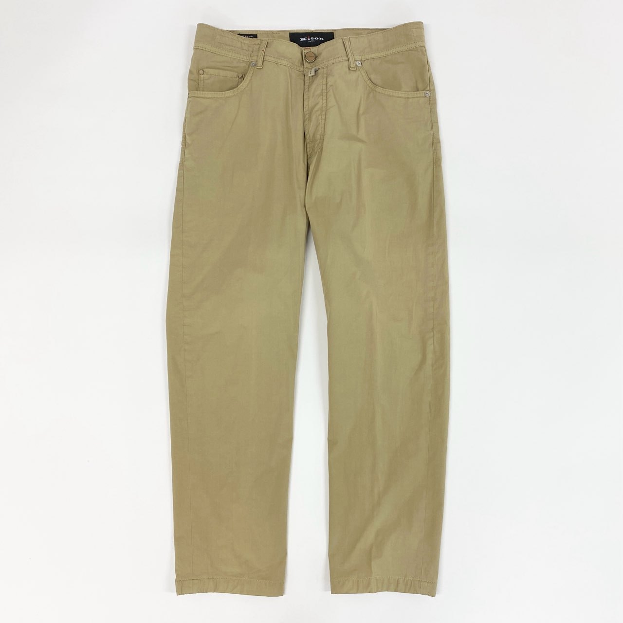 22f13 《美品》 Kiton NAPOLI キートン ナポリ キトン カジュアルパンツ 5ポケットパンツ ボトムス サイズ32 ベージュ コットン ポリウレタン メンズ 紳士服 イタリア製