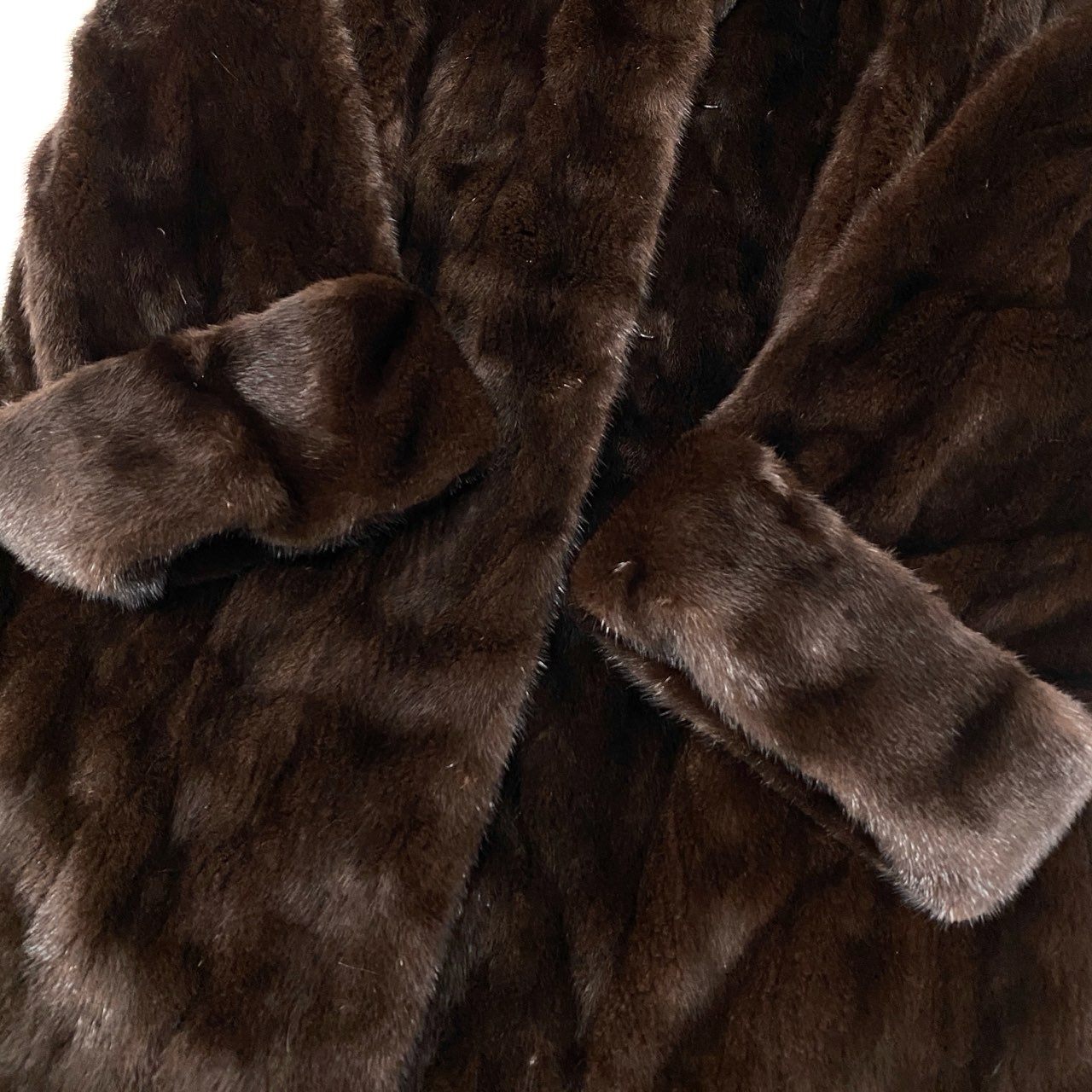 53h27 BLACKGLAMA ブラックグラマ MG Sable FUR マホガニーミンク ミンクコート ロングコート 最高級毛皮 サイズF ダークブラウン エムジーセーブルファー 日本製t18r