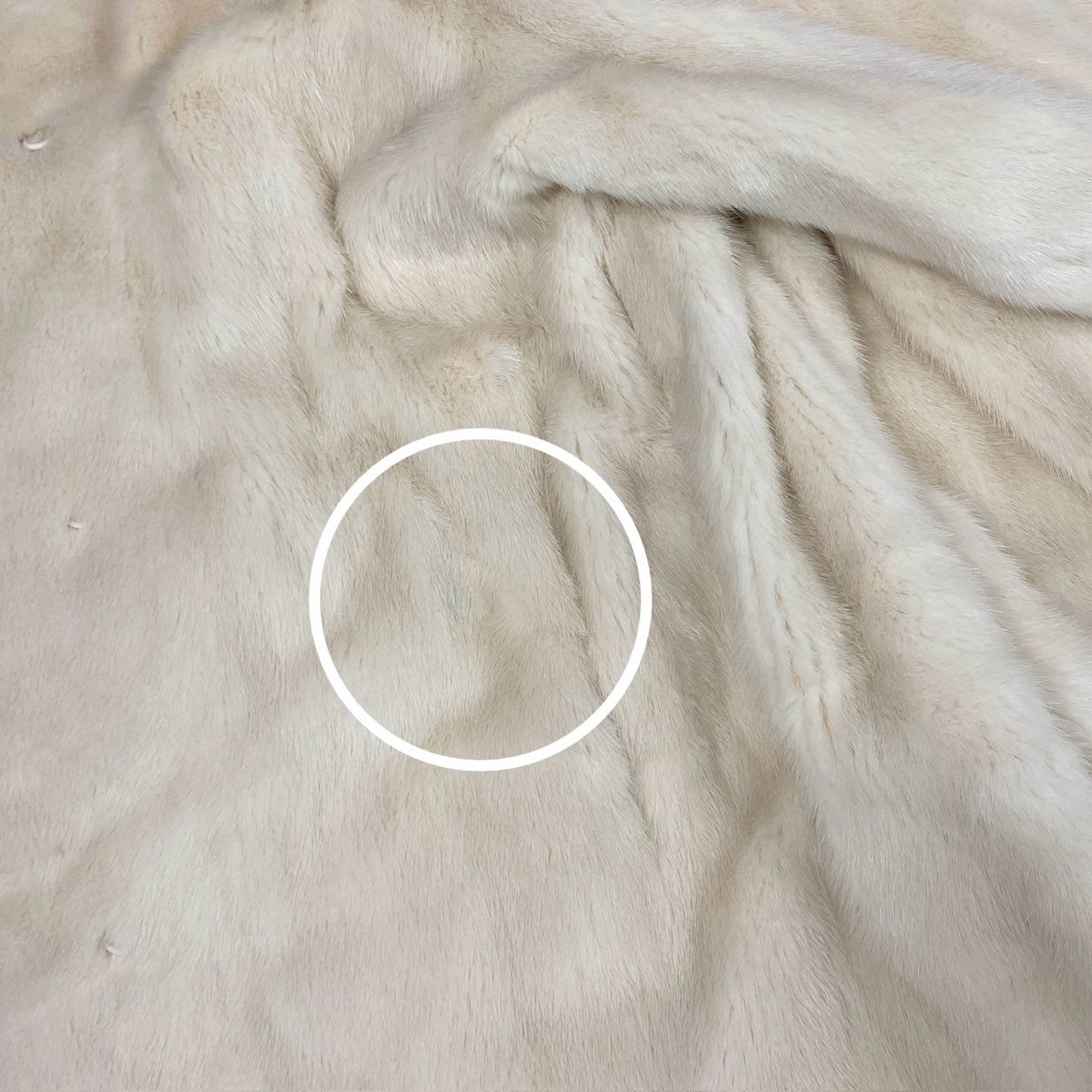 84k5 《希少》 パールミンク 超ロングコート 106cm ホワイト 最高級本毛皮 裾横段デザイン MINK FUR リアルファーt18r