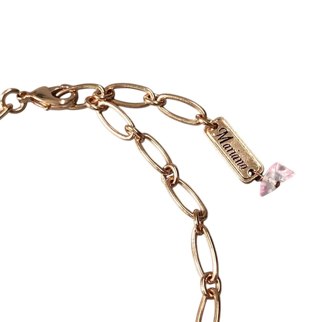 h11 ⑧ 《美品》 Mariana マリアナ 天然石 × クリスタル ビジュー ピンク アクセサリー ジュエリー アンティークt18r