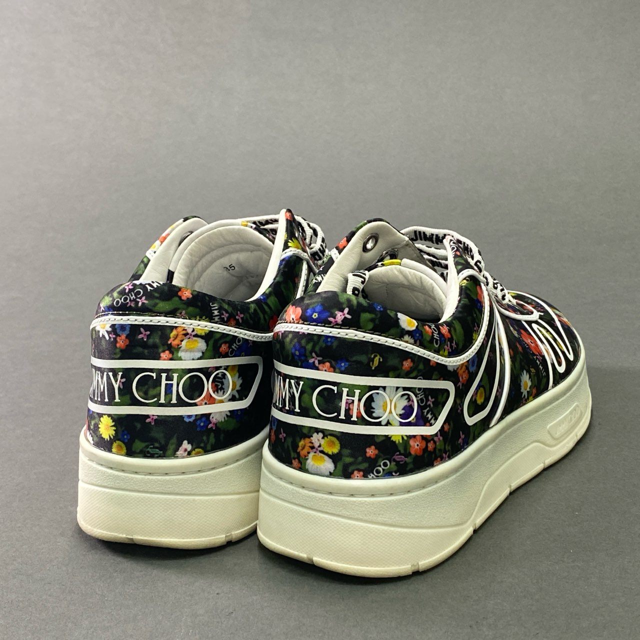 7c11 JIMMY CHOO ジミーチュウ フラワープリント ローカットスニーカー 花柄 シューズ 35 マルチカラー