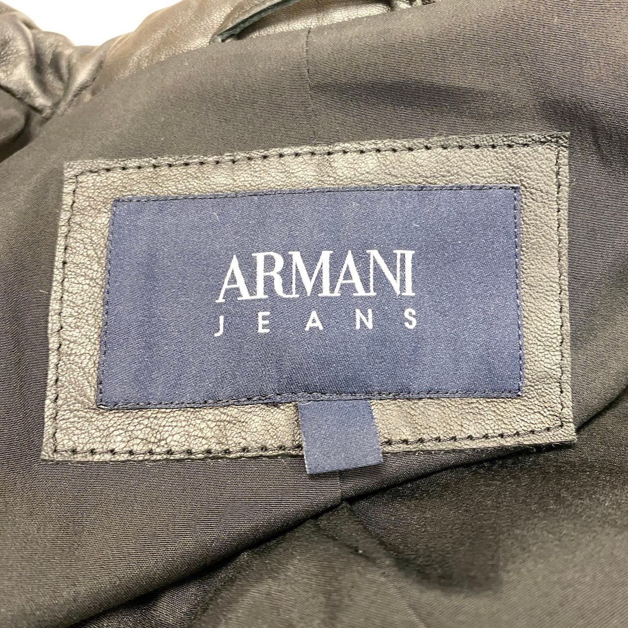 5h28 ARMANI JEANS アルマーニジーンズ ダブルライダースジャケット 中綿 レザージャケット バラ柄 サイズ40 ブラック レディース女性用u02t