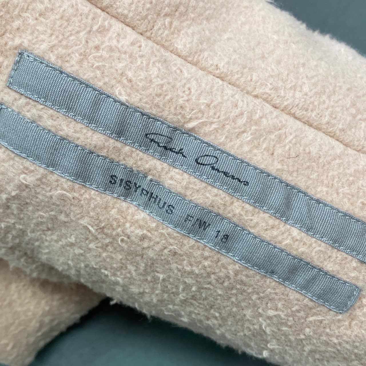 a20 Rick Owens リックオウエンス FW18 SISYPHUS ダウンマフラー ピンク ショール ストール スヌード 冬