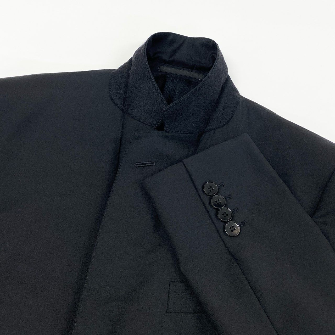 40a24 《美品》 GUCCI グッチ インターロッキングG フォーマル スーツ セットアップ 75907G 46 ブラック ビジネス セレモニー イタリア製