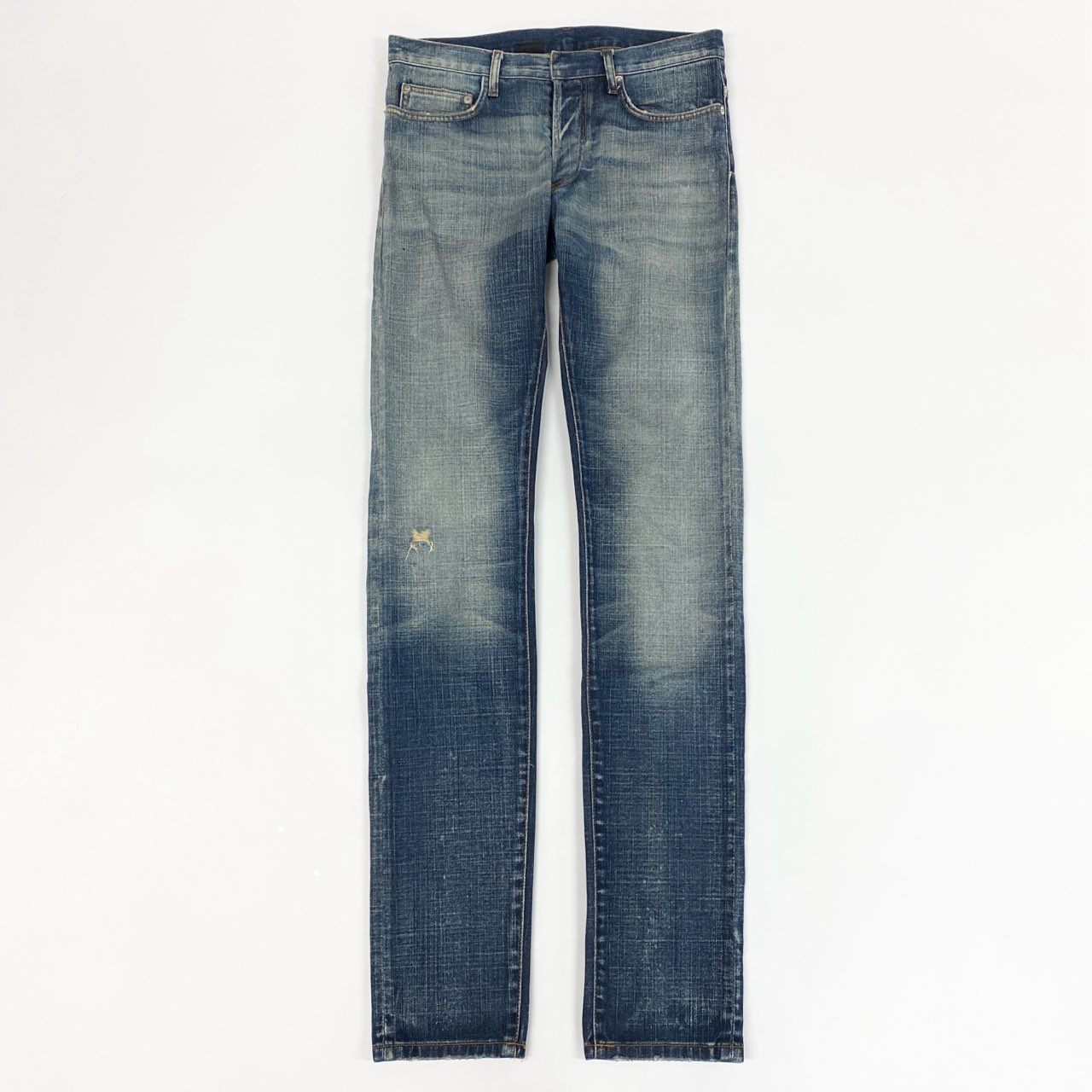 45b27 Dior HOMME ディオール オム エディ期 ダメージ加工 5ポケット デニムパンツ ジーパン 7E3110610197 サイズ31 インディゴブルー コットン100% メンズ