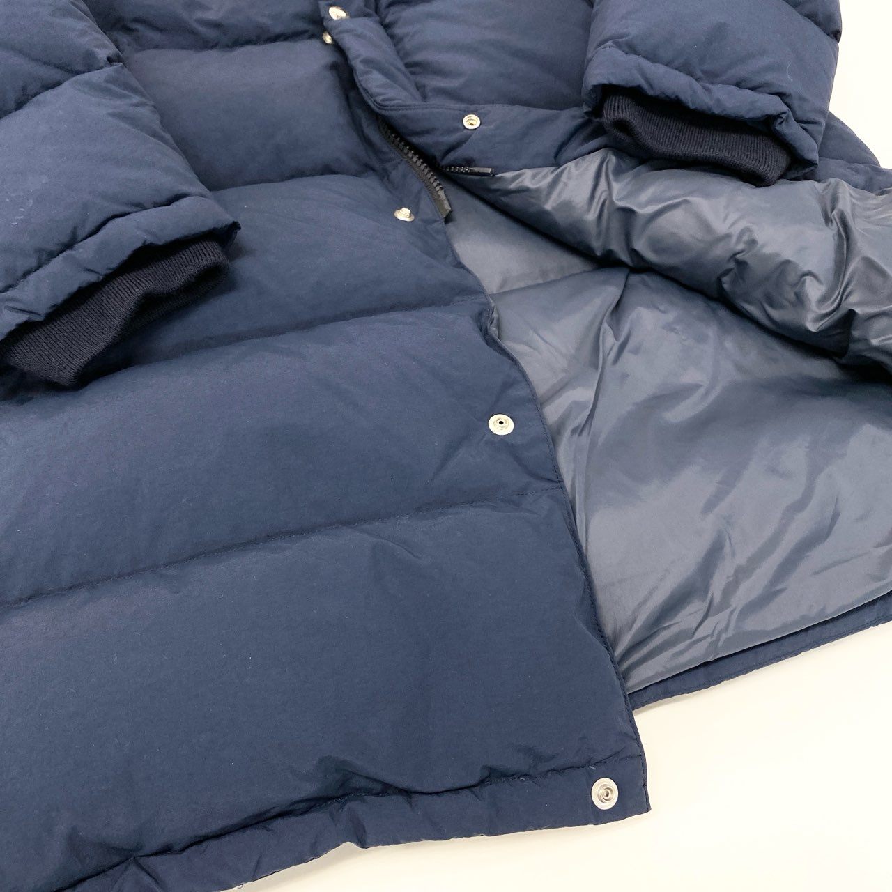 54h27 THE NORTH FACE ノースフェイス CAMP SIERRA LONG COAT ダウンコート アウター ロゴ刺繍 フード ND91639 サイズM ブルー メンズ アウトドアu02t