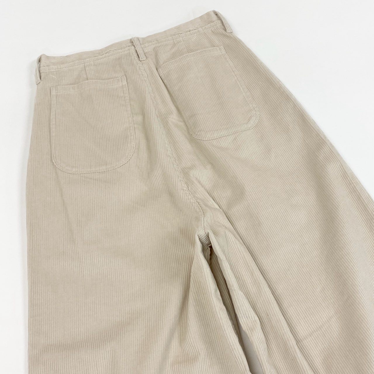 74c14 COMIEL FORTGENS カミエルフォートヘンス TOURIST JEANS CORDUROY コーデュロイパンツ タグ付き コットンパンツ XS オフホワイト コットン100%