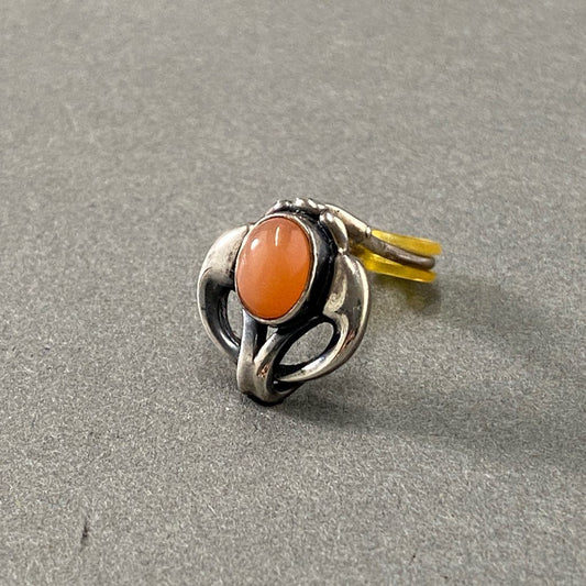 11d12 GEORGE JENSEN ジョージジェンセン 2006 イヤリング オレンジムーンストーン シルバー 925 アクセサリー ジュエリー ピアス SILVER