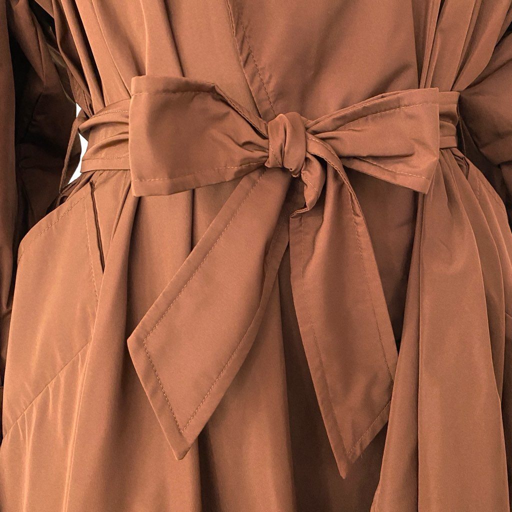 33h9 《未使用保管品》定価¥143,000 Max Mara マックスマーラ MANUELA マニュエラ スプリングコート 38 ブラウン タグ付き イタリア製