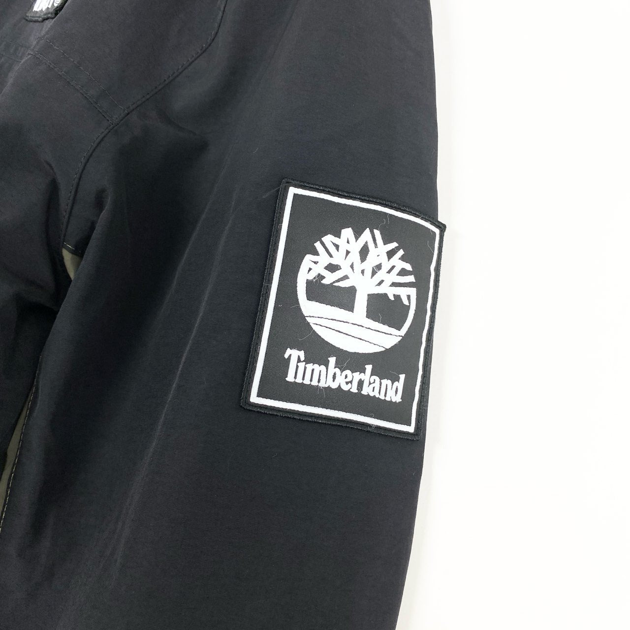 59h28 Timberland ティンバーランド WATER PROOF レインウェア マウンテン ガイド ジャケット ロゴワッペン スノボ TB0A2ADZ S 170 カーキ ブラック ナイロン メンズo07t