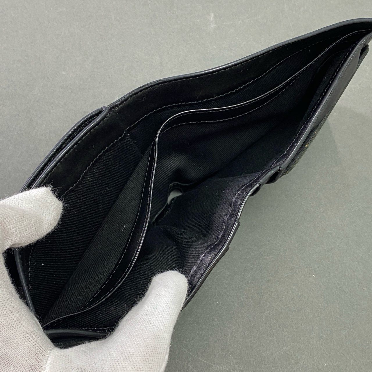 b7 Maison Margiela メゾンマルジェラ 2つ折り財布 レザーウォレット S55UI0312 ブラック 11番 小銭入れ セパレート 箱付き