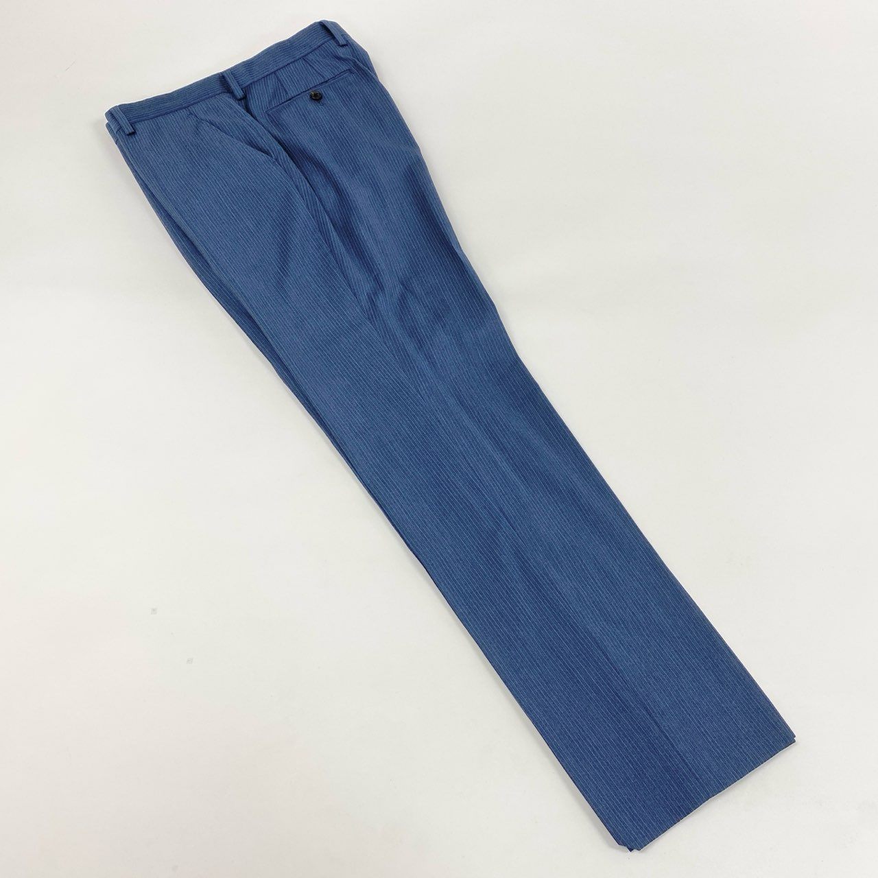 32d11 《美品》 Paul Smith ポールスミス シングルスーツ セットアップ イタリア製 エルメネジルドゼニア社生地 サイズXL ブルー ストライプ メンズ 日本製