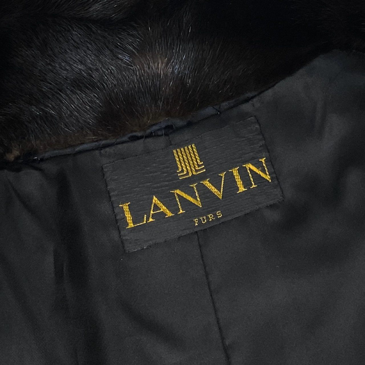 4i12 LANVIN ランバン BLACKGLAMA ブラックグラマ マホガニーミンク ミンクコート 毛皮コート ダークブラウン ミンクファー ロングコート レディースu02t