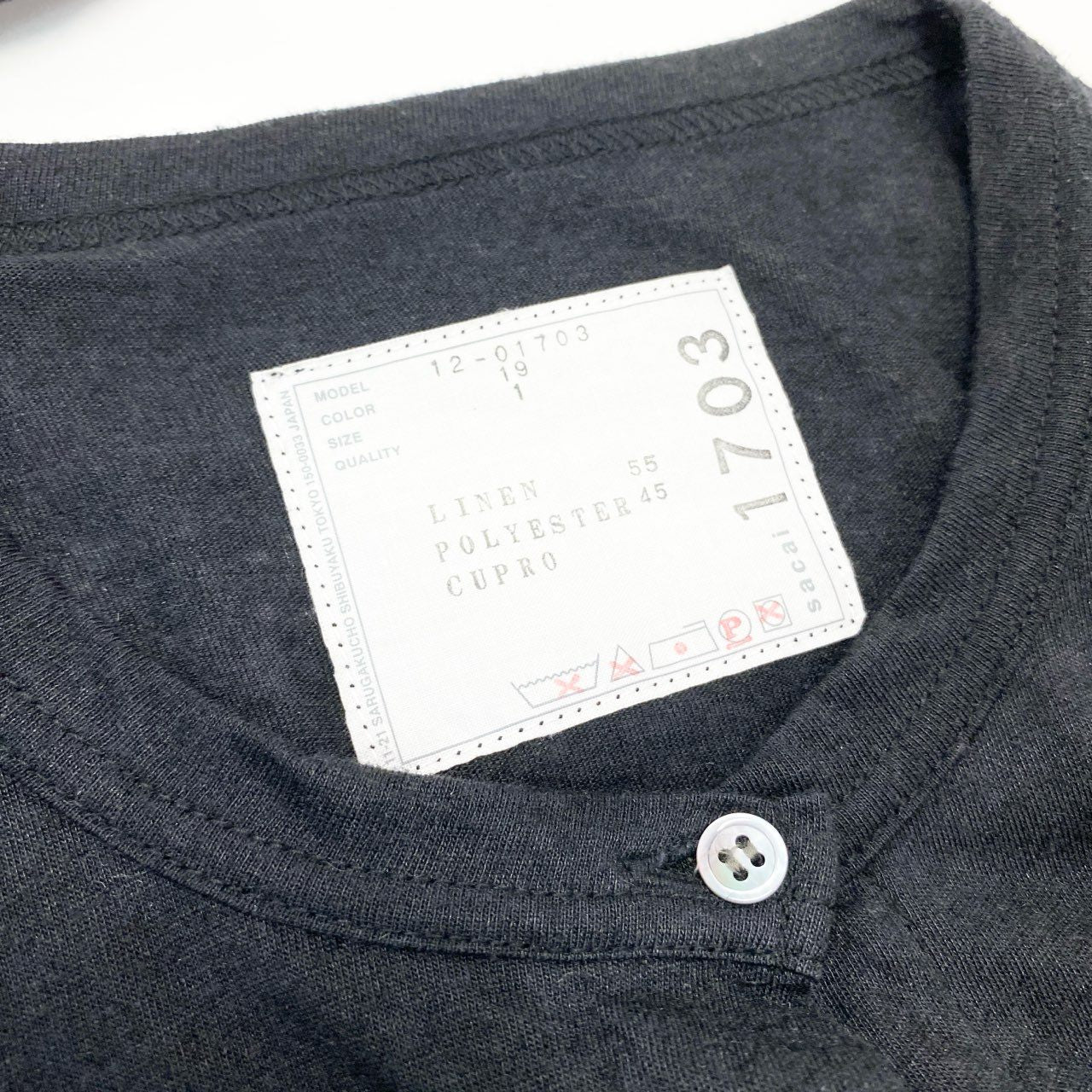 41h24 sacai サカイ 異素材切替 ドッキングワンピース チュニック ドレス ペイズリー柄 1 ブラック レディース 日本製o07t