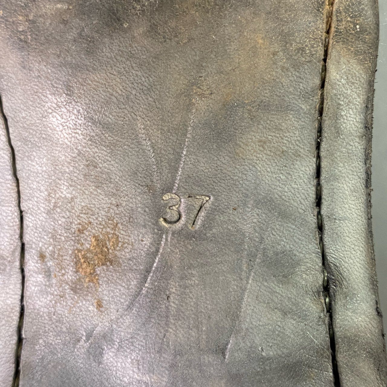 2c21 GUIDI グイディ PL1 フロントジップ ヴィンテージブーツ 37 / 24cm相当 グレー レザー 定番モデル シューズ イタリア製