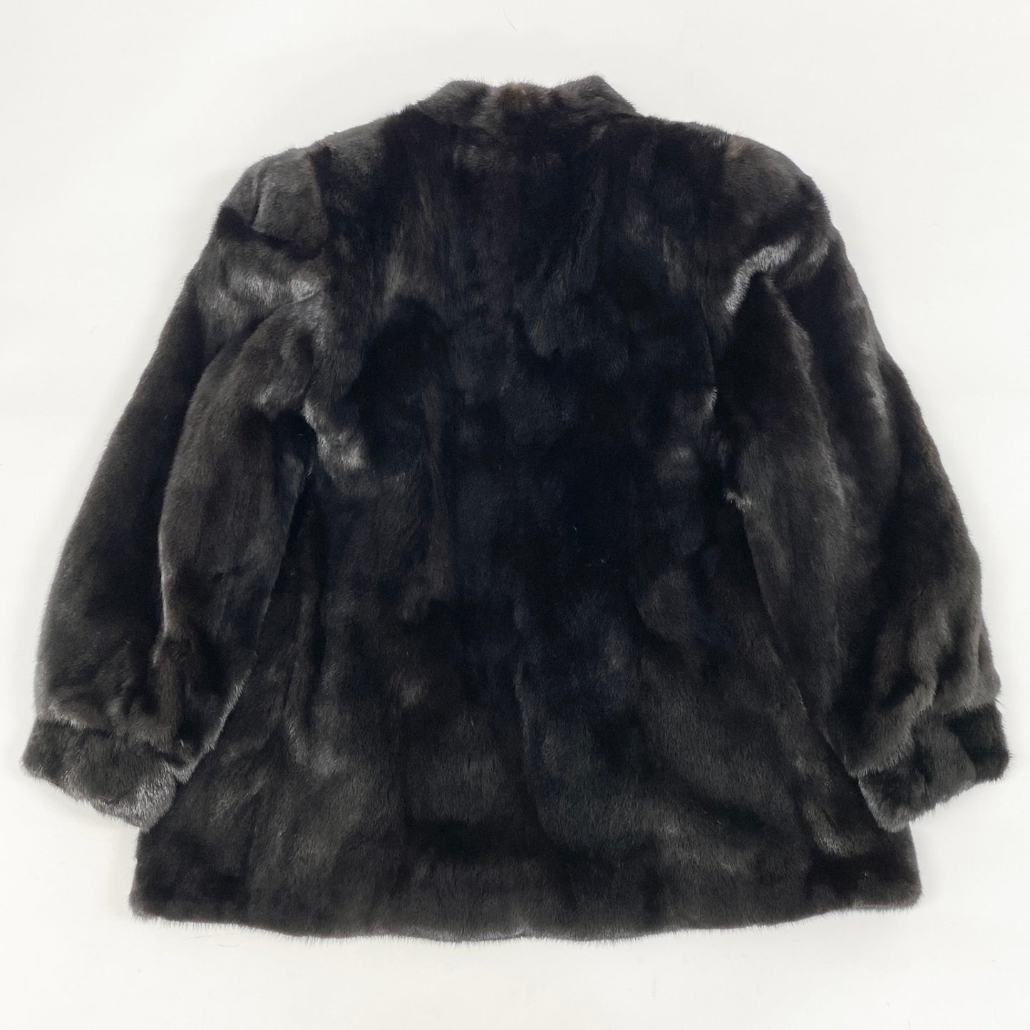 37i19 AMERICAN FUR AWARDS アメリカンファーアワード 星4 ダークミンク ミンクコート セミロングコート 毛皮コート L ブラック系 ミンクファー レディース アメリカンウルトラu02t