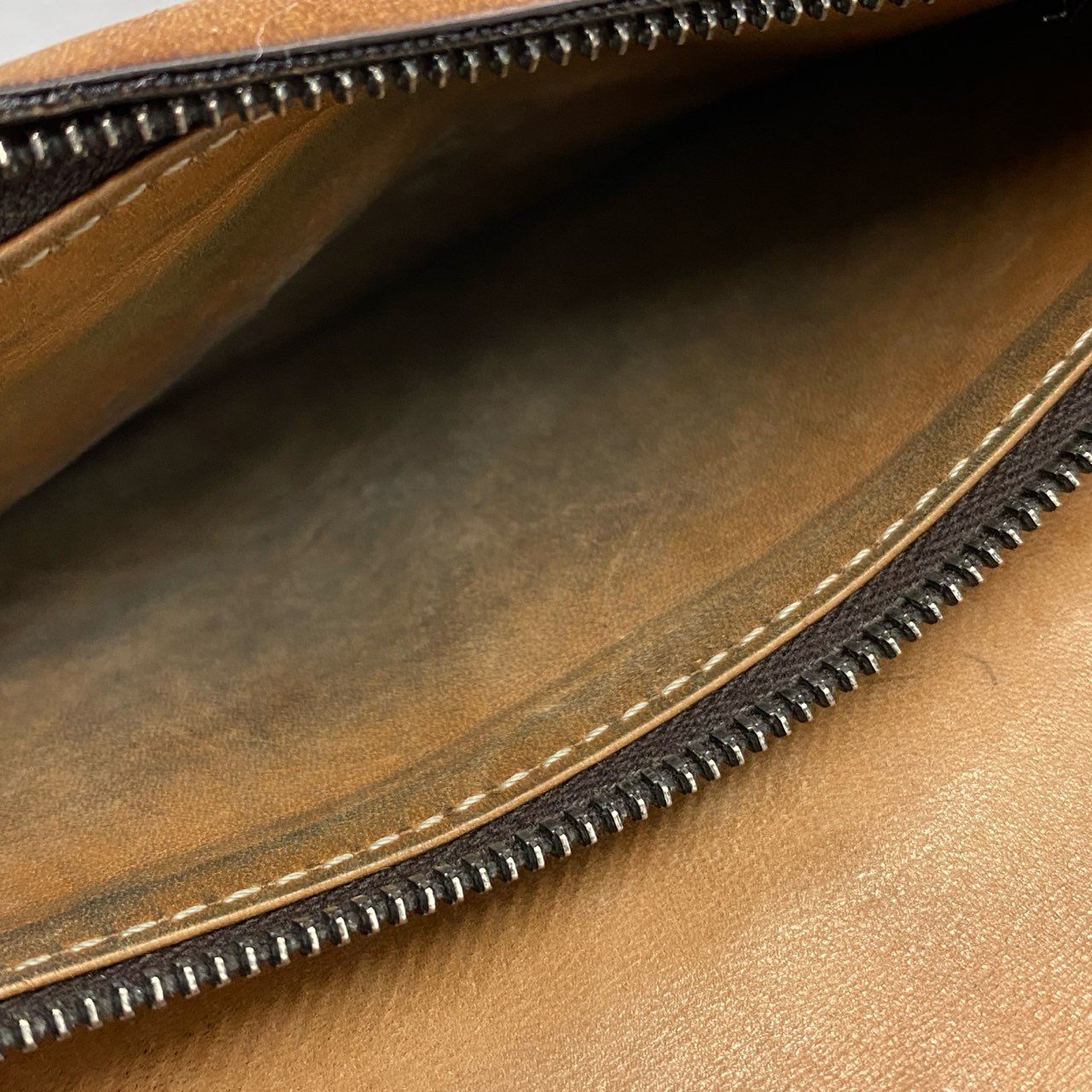 28f23 Berluti ベルルッティ カリグラファー ロングウォレット ブラウン レザー 長財布 ラウンド