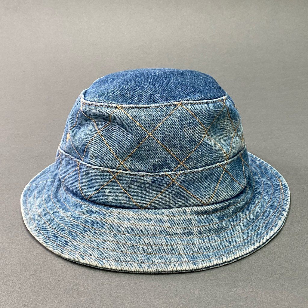 8d5 Supreme シュプリーム Diamond Stitch Crusher Hat バケットハット クラッシャーハット ブランドロゴ コットン100% M/L ブルー コットン100%