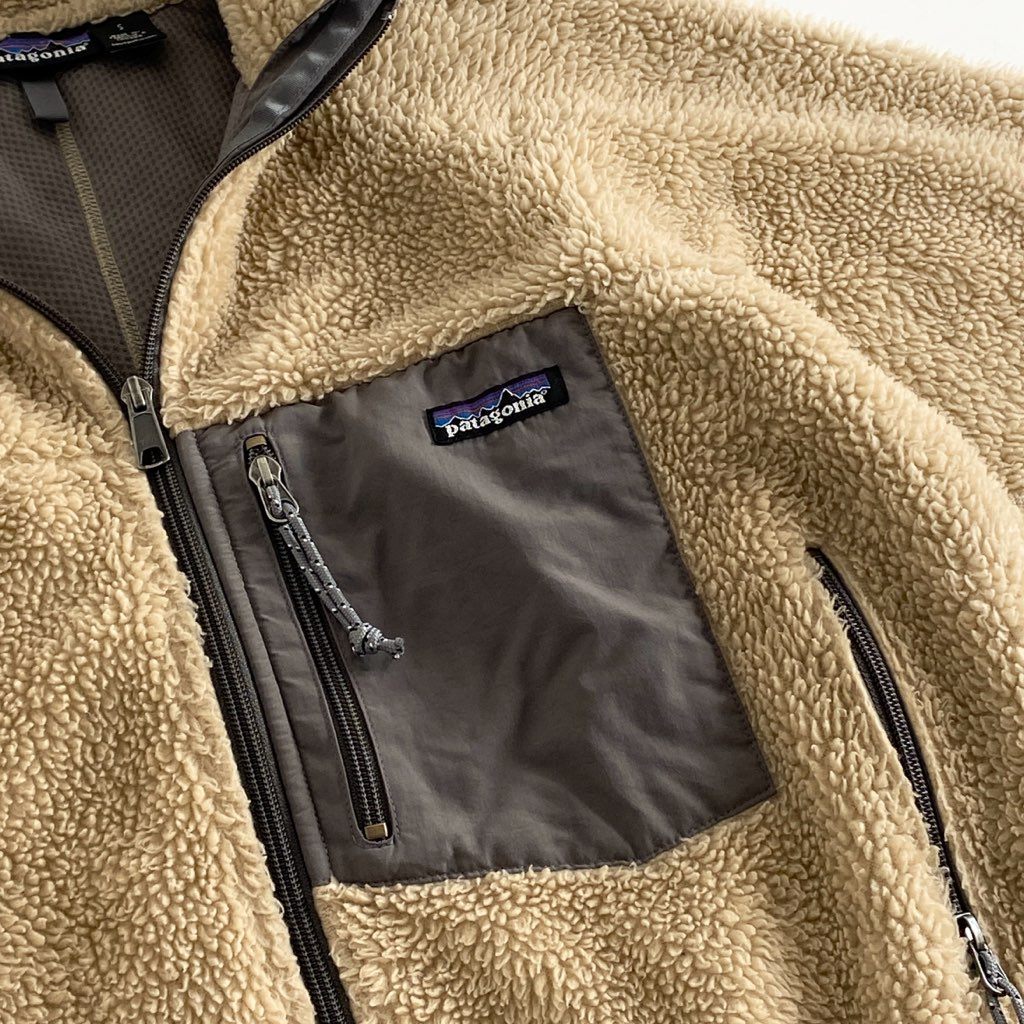 83h27 patagonia パタゴニア Classic Retro-X Jacket クラシックレトロ フリースジャケット ボアブルゾン 23055 サイズS ベージュ ポリエステル100% メンズ アウトドア