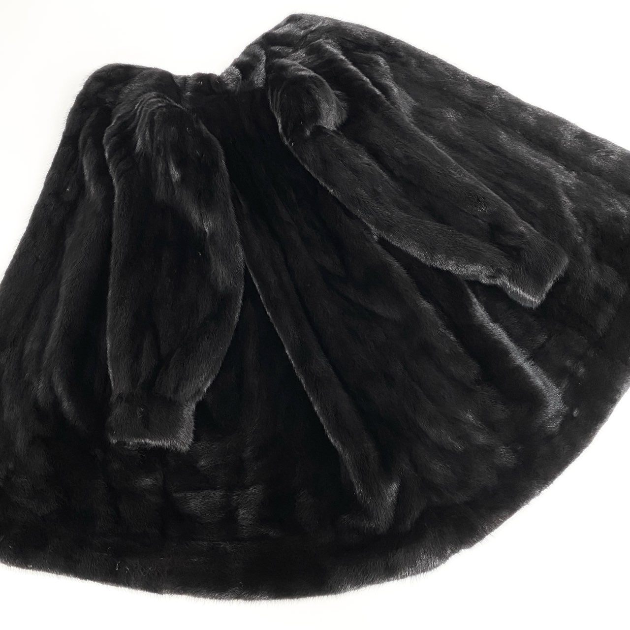 53e2 SAGA MINK サガミンク 銀サガ ダークミンク ミンクコート ロングコート 最高級毛皮 毛皮コート MINK FUR F フリーサイズ ブラック系