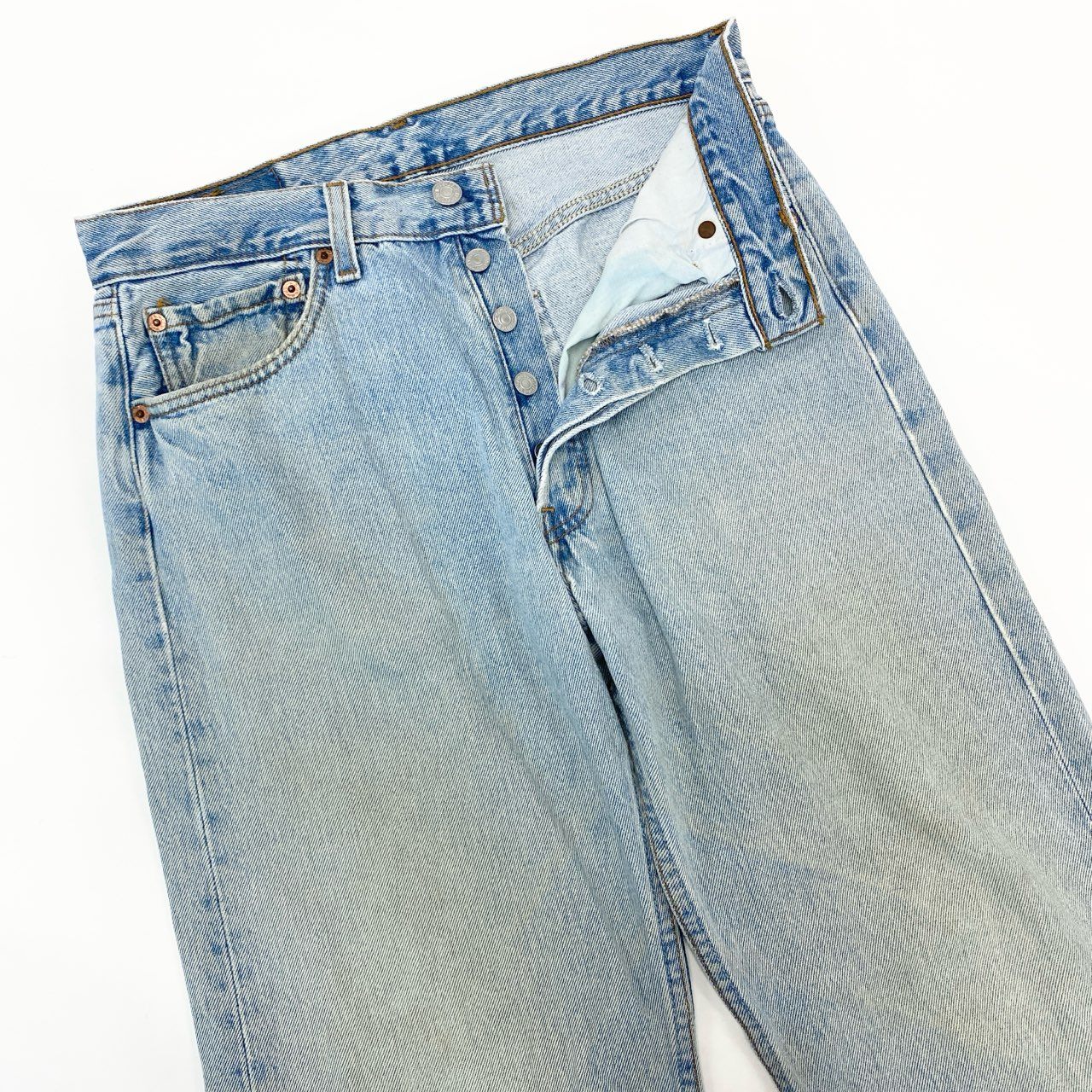 50h25 《VINTAGE》 90’s Levi's リーバイス 501 ストレートデニムパンツ ボトムス ジーンズ USA製 99年 W32 L34 ブルー コットン メンズo07t