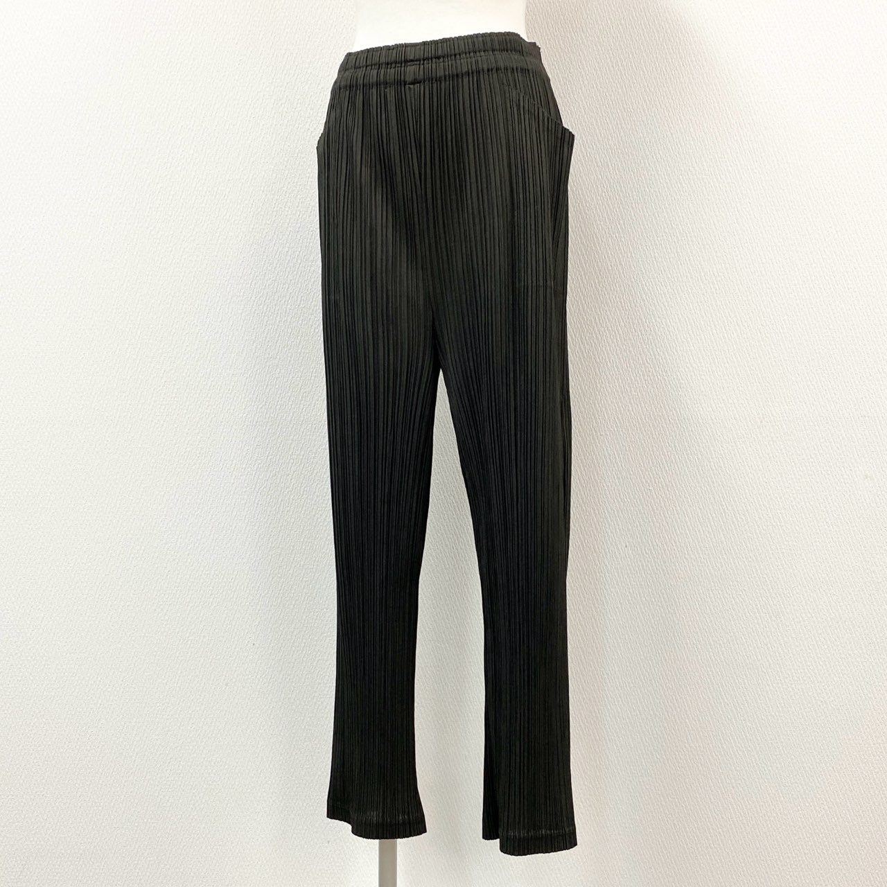 59e9 PLEATS PLEASE プリーツプリーズ プリーツパンツ ボトム PP83-JF414 サイズ3 チャコール レディース 女性用