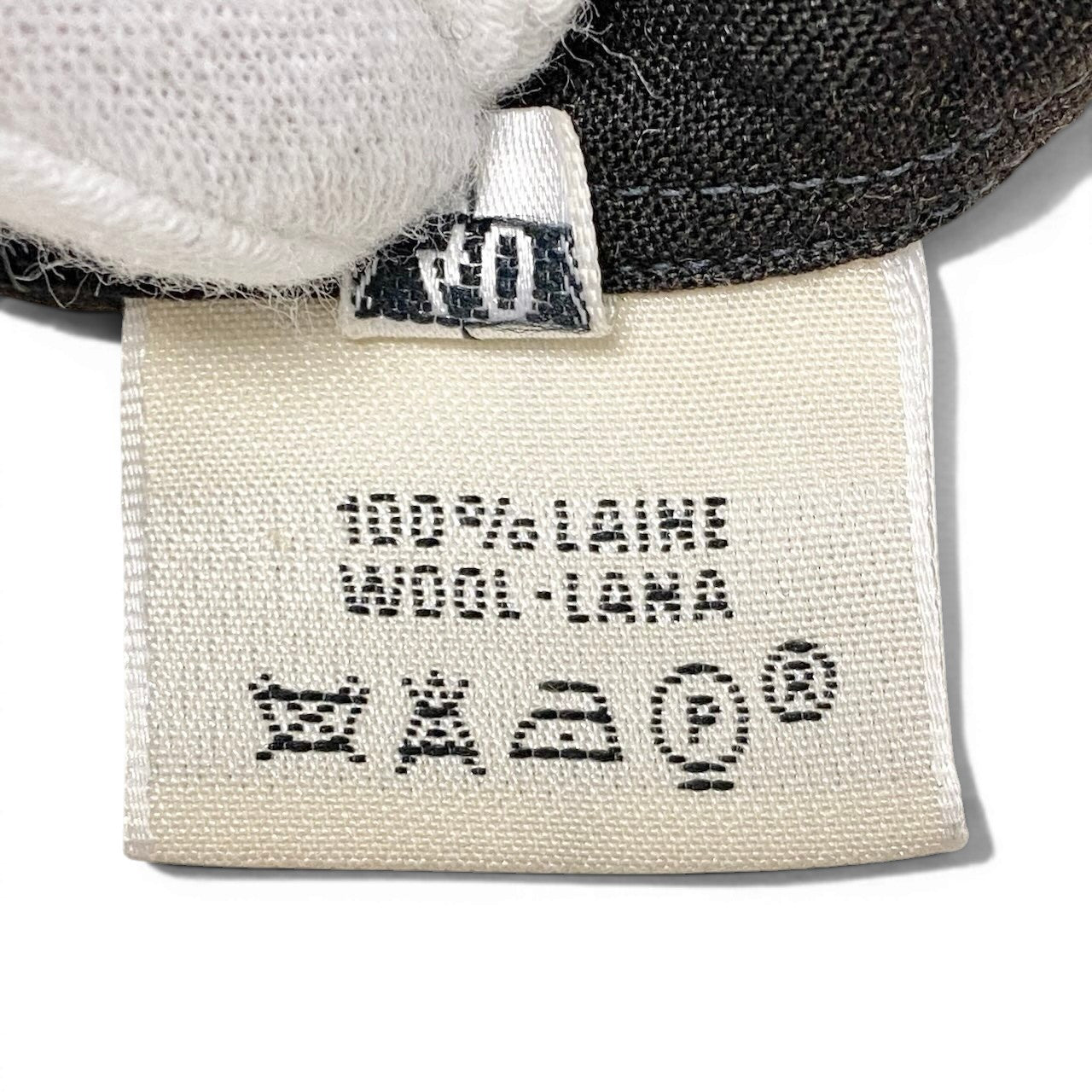 48e28 【デッドストック】 HERMES エルメス マルジェラ期 ウールギャバ 比翼仕立て ギャバジンシャツ M相当 ダークブラウン ウール100% レディース 女性服k02i