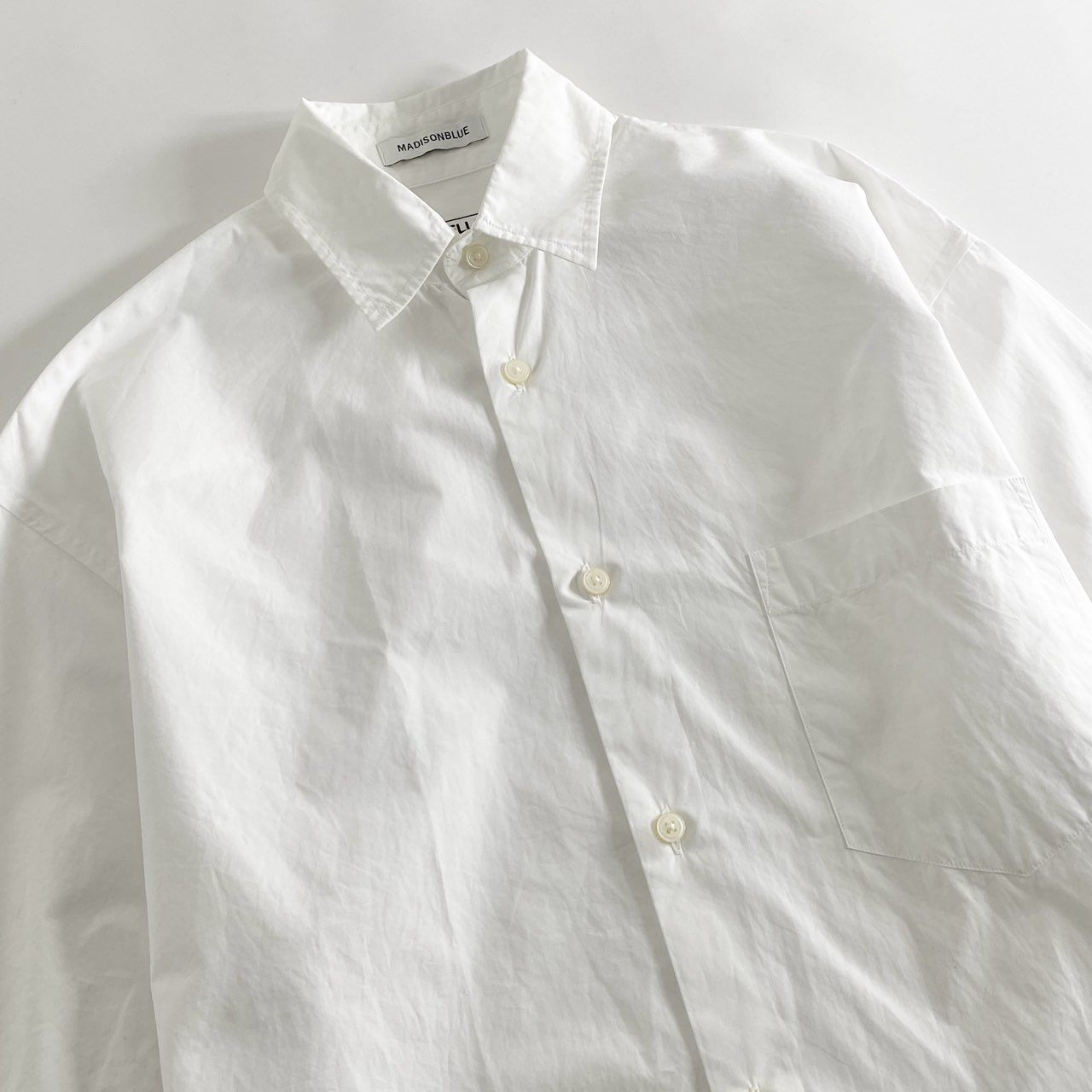 19i23 MADISON BLUE マディソンブルー J.BRADLEY LONGSLEEVE SHIRT 長袖シャツ ブラウス トップス MB999-5719 サイズ000 ホワイト コットン100% レディース