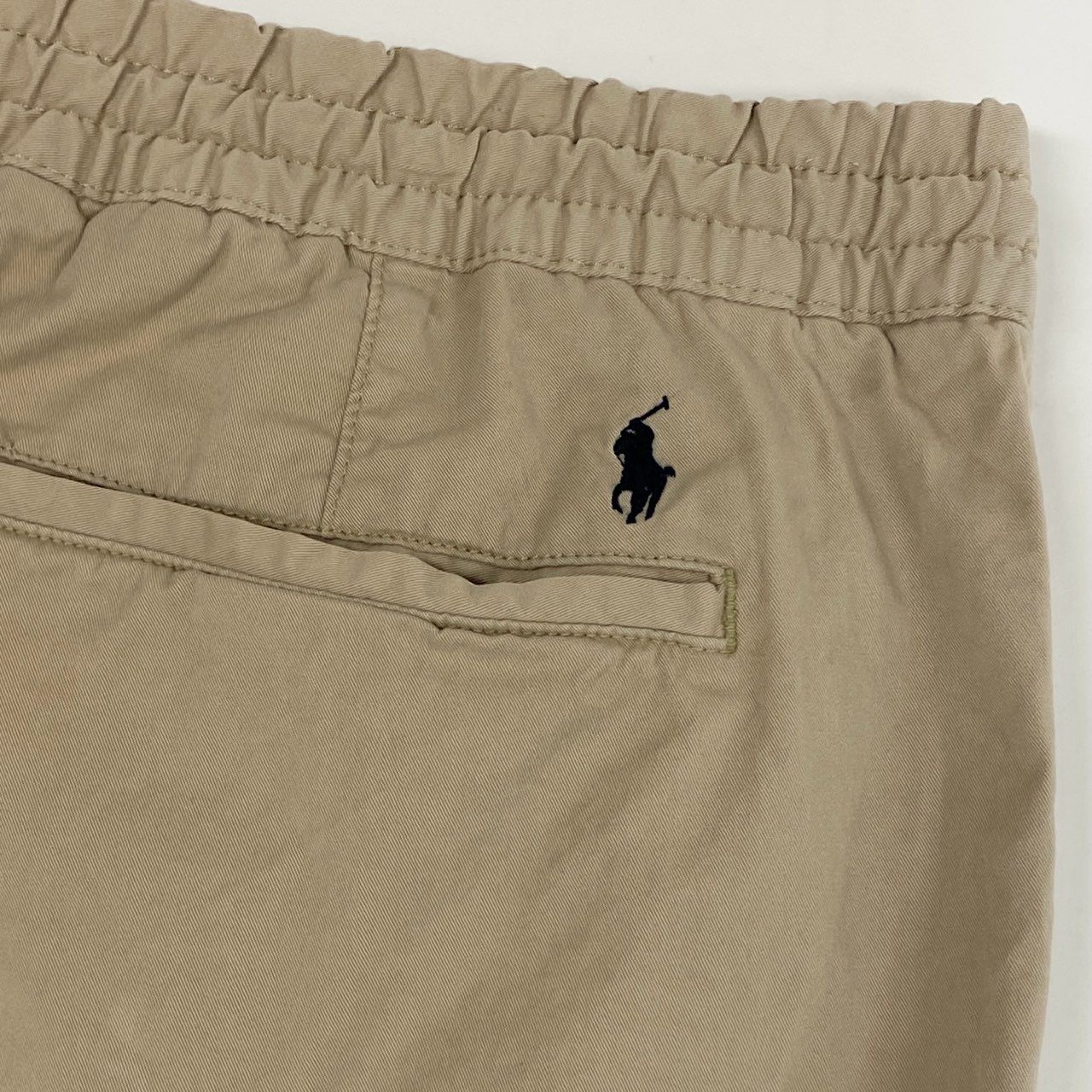 62g3 POLO RALPH LAUREN ポロラルフローレン 大きいサイズ チノショーツ ショートパンツ ワンポイント刺繍 サイズXL ベージュ メンズ