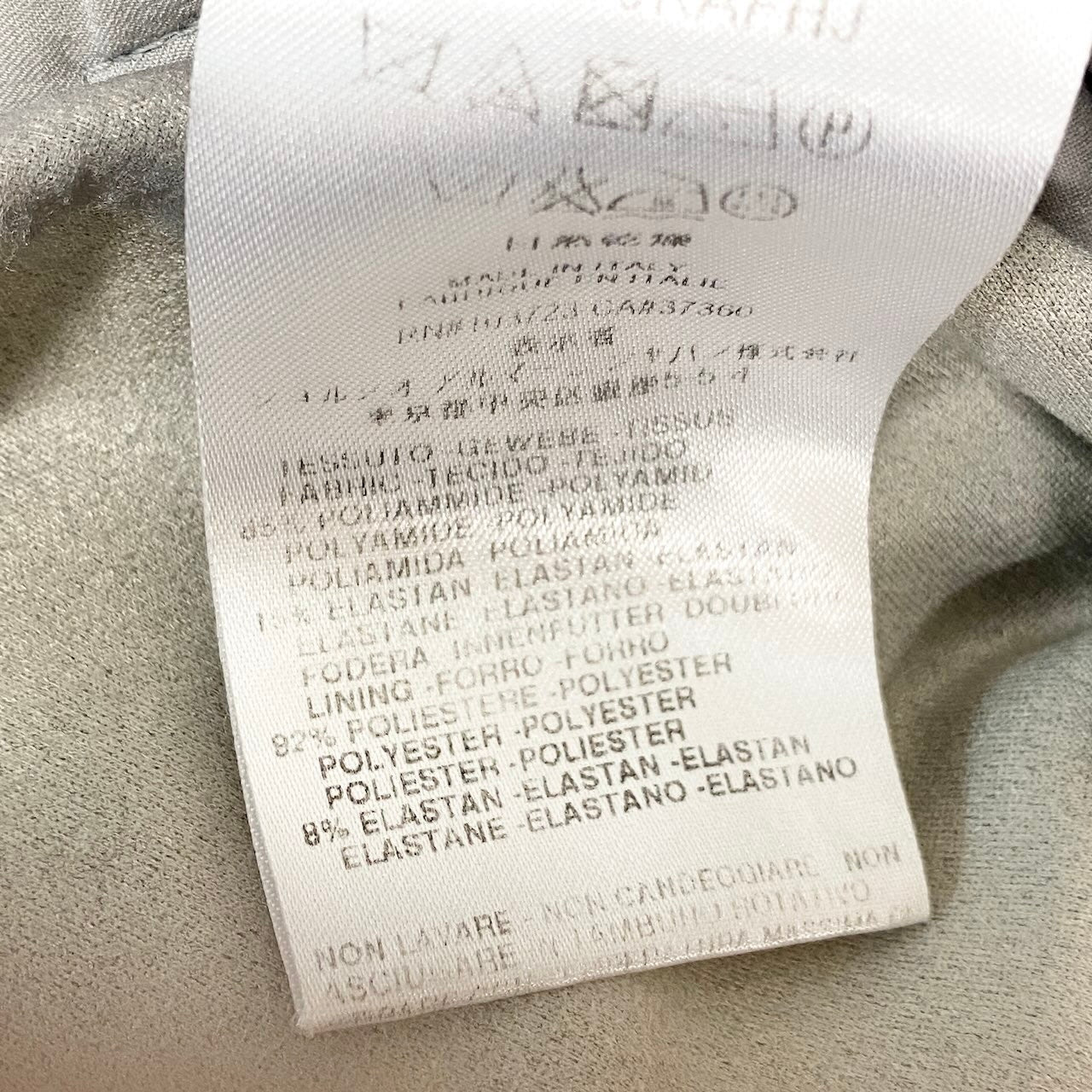 17f18 GIORGIO ARMANI ジョルジオアルマーニ スウェードレザー テーラードジャケット シングル サイズ42 ライトグレー レディース 女性用u02t