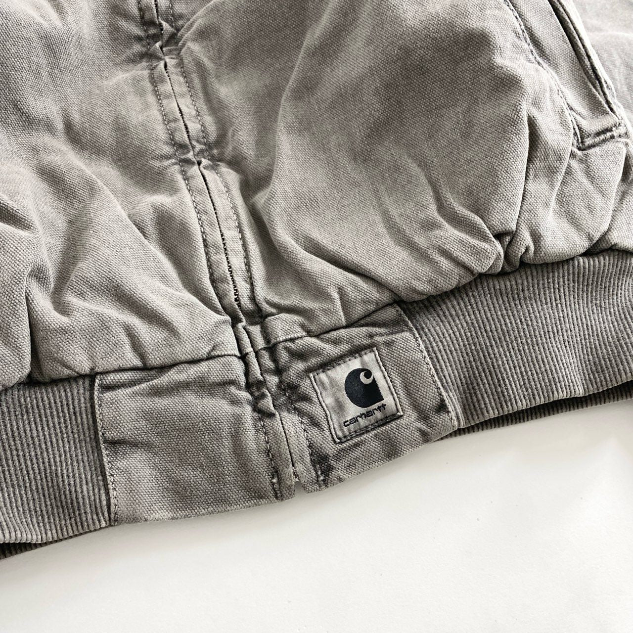 59e12 《未使用保管品》 タグ付 Carhartt WIP カーハート ダブルアイピ― SANTA FE BOMBER サンタフェボンバー ジャケット ブルゾン I030284 XSサイズ ブラック グレー コットン 秋冬