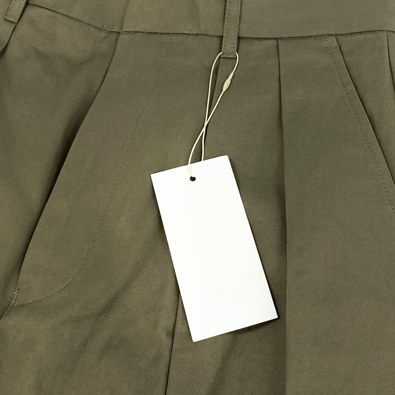 51f3 【新品タグ付き】 JOURNAL STANDARD L’ESSAGE ジャーナルスタンダード レサージュ 2024SS FINX ギャバ チノパンツ ワイドパンツ 24-030-370-0010 サイズ36 カーキ コットン100% レディース