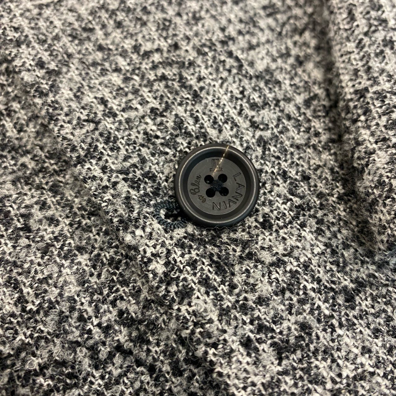 63j9 LANVIN ランバン テーラードジャケット ツイードジャケット フォーマル 50Xサイズ グレー系 メンズu02t
