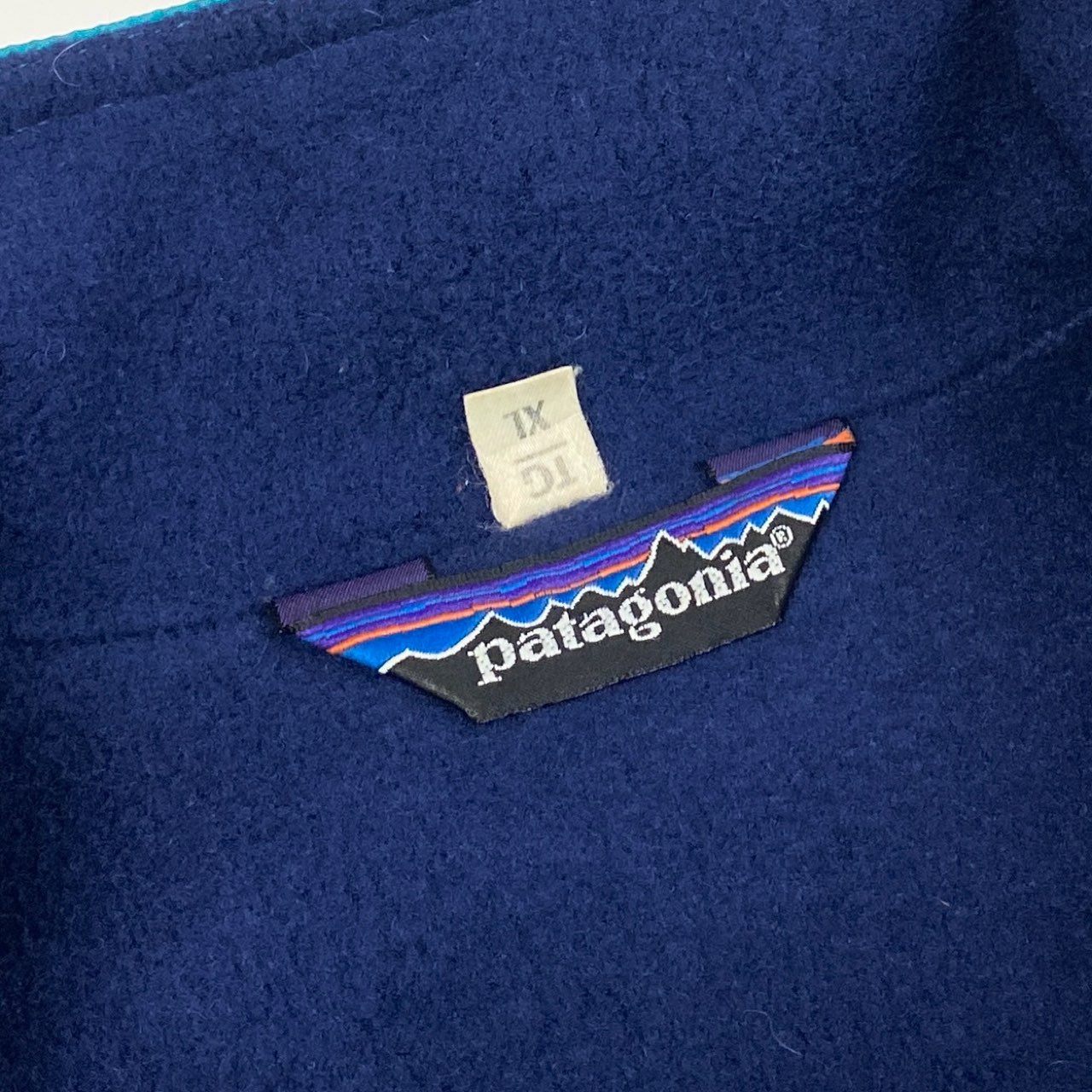 61g23 Patagonia パタゴニア 80s VINTAGE シェルドシンチラジャケット フリースライナー 三角タグ カナダ製 4211 XL グリーン メンズ
